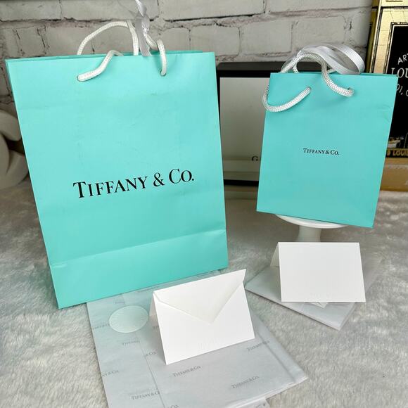 Tiffany & Co Shopping Bags Package gift sets w/ note card envelope BOTH SETS - Picture 5 of 15